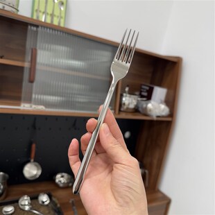 家用甜品水果叉餐具牛排成人水果沙拉面叉 304不锈钢西餐长柄叉子