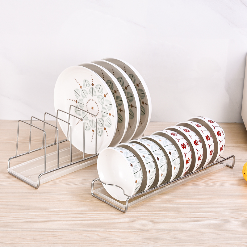 不锈钢碗碟收纳神器盘子台式沥水架厨房置物架放碗架碗盘收纳托架