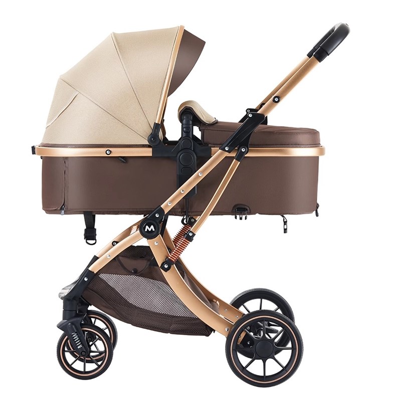 婴儿推车可坐可躺轻便折叠双向减震新生儿高景观推车提篮防寒保暖