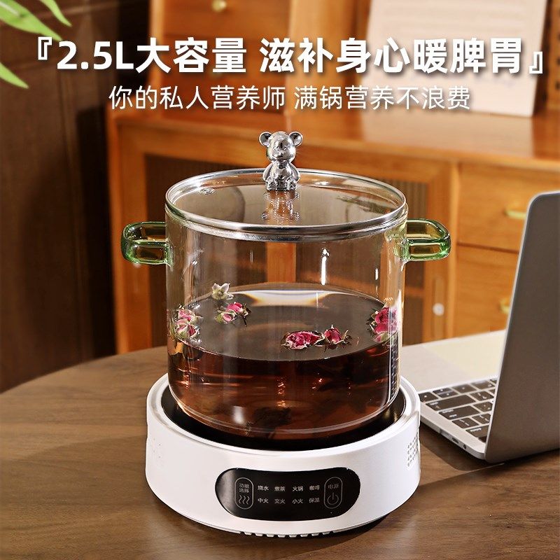 高硼硅玻璃电热养生锅家用多功能煲汤锅耐高温可明火加热透明炖锅,厨房/烹饪用具,炖锅/炖煲/汤煲,淘宝优惠券,粉丝福利购,淘宝优惠卷