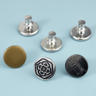 大号定做logo20mm25mm窗帘纽扣免钉牛仔裤收腰扣免打孔调节绑带扣