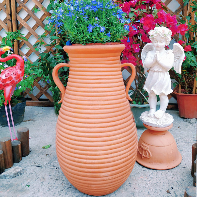 包邮透气红泥陶土花盆陶罐粗陶盆户外景观粗陶组合田园陶瓷大花瓶,鲜花速递/花卉仿真/绿植园艺,花盆,淘宝优惠券,粉丝福利购,淘宝优惠卷