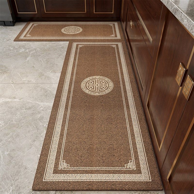 2024新款专用厨房地垫家用长条地毯防滑防油可擦免洗耐脏进门地垫