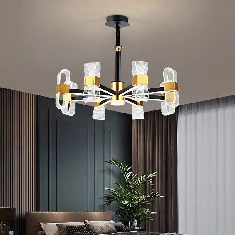 北欧吊灯创意客厅灯餐厅灯高亮LED卧室灯具蝴蝶灯臂发光铝材灯