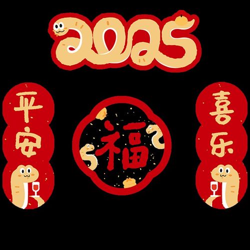 新年窗花2025年新款蛇年福字门贴过年剪纸静电玻璃贴春节装饰用品