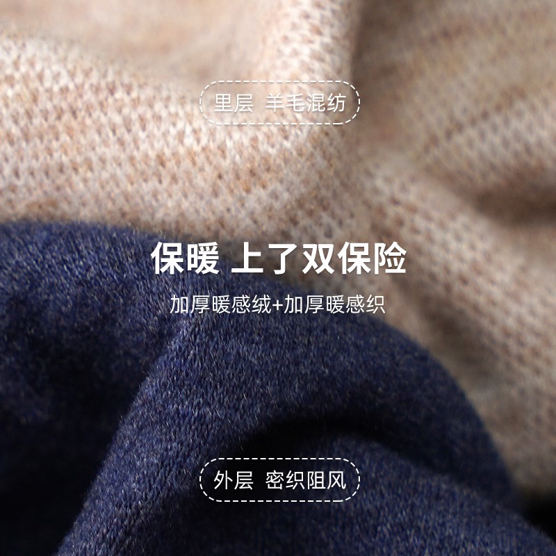 久岁伴【双层羊毛双面绒】儿童保暖棉裤男童加厚秋裤秋冬新款宝宝