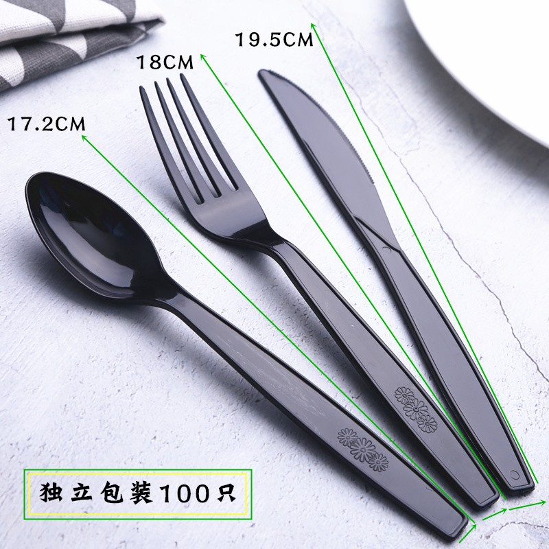 一次性叉子独立包装水果叉外卖餐叉披萨牛排叉塑料沙拉意面叉加厚