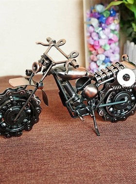 金属摩托车模型总汇精致家居装饰品个性办公摆件礼物中多款可选