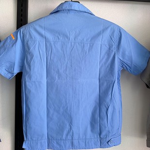 工作服工装 男士 吸汗透气长袖 短袖 劳保服印字印制logo翻领 纯色薄款