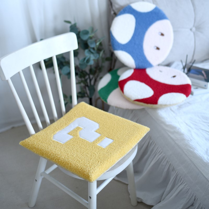 蘑菇人坐垫玛丽记忆棉可拆洗宿舍椅垫靠垫女生圆形飘窗垫蒲团礼物