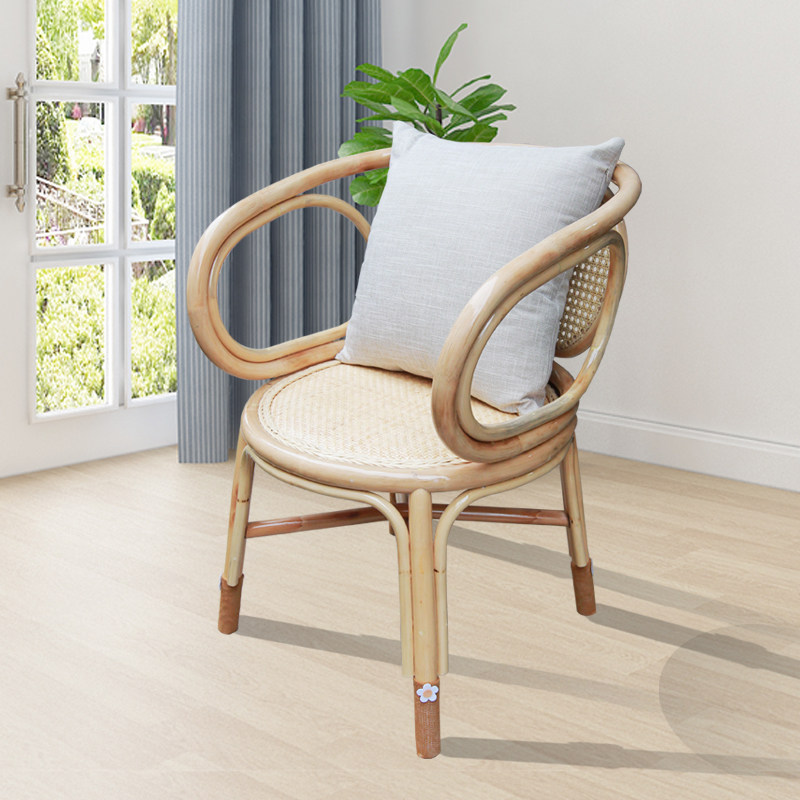 藤编单人靠背椅 北欧手工编织客厅茶室老人室外阳台办公电脑休闲,住宅家具,阳台椅,淘宝优惠券,粉丝福利购,淘宝优惠卷