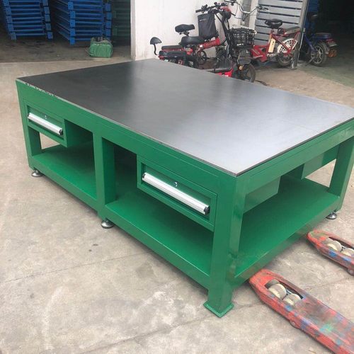 重型钳工工作台水磨钢板桌面模具维修桌飞模省模工作台虎钳装配台