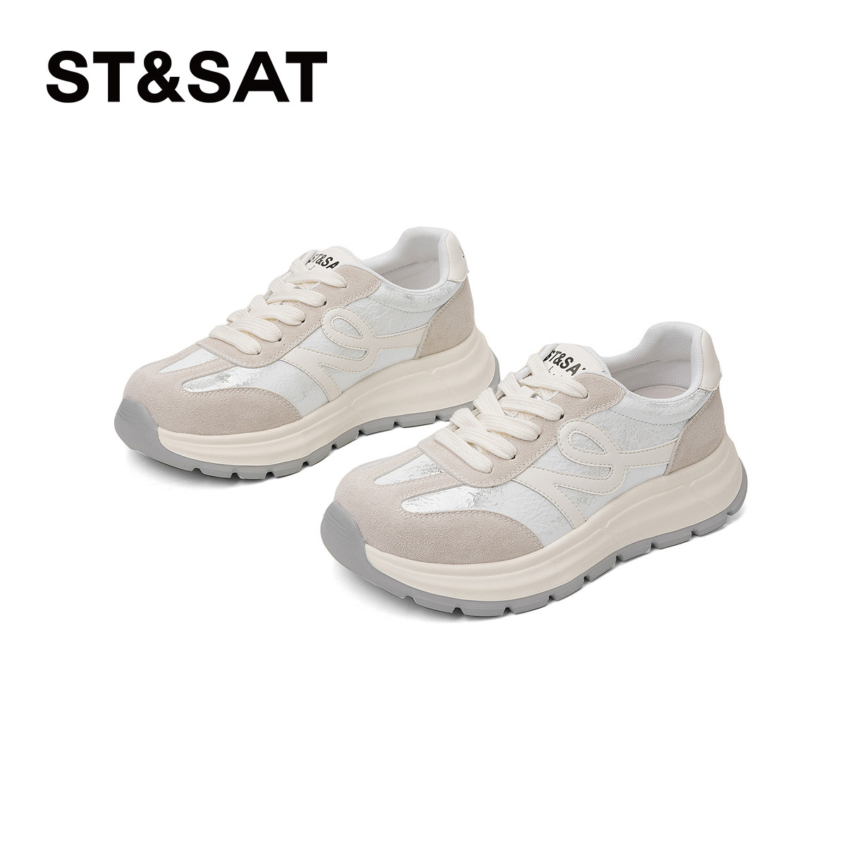 星期六2025春季新款厚底休闲鞋