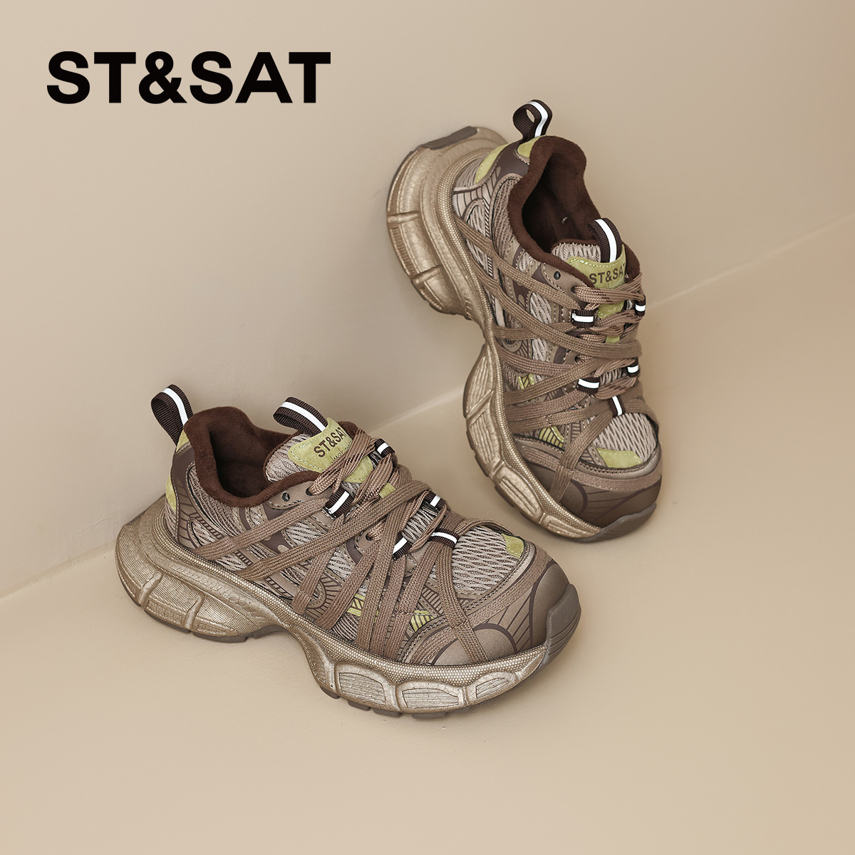 星期六厚底增高老爹鞋女款