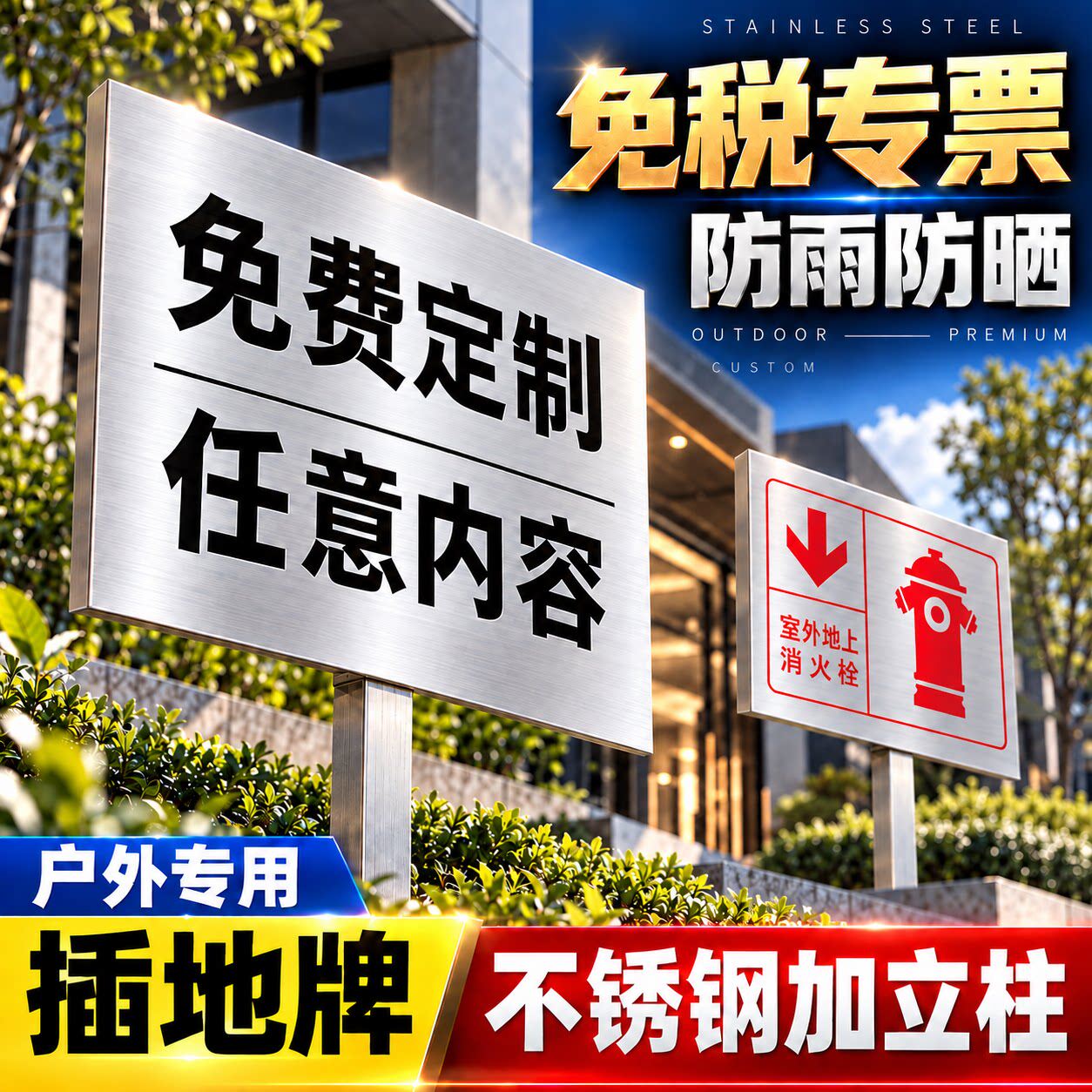 室外消火栓标识牌【免税开票】