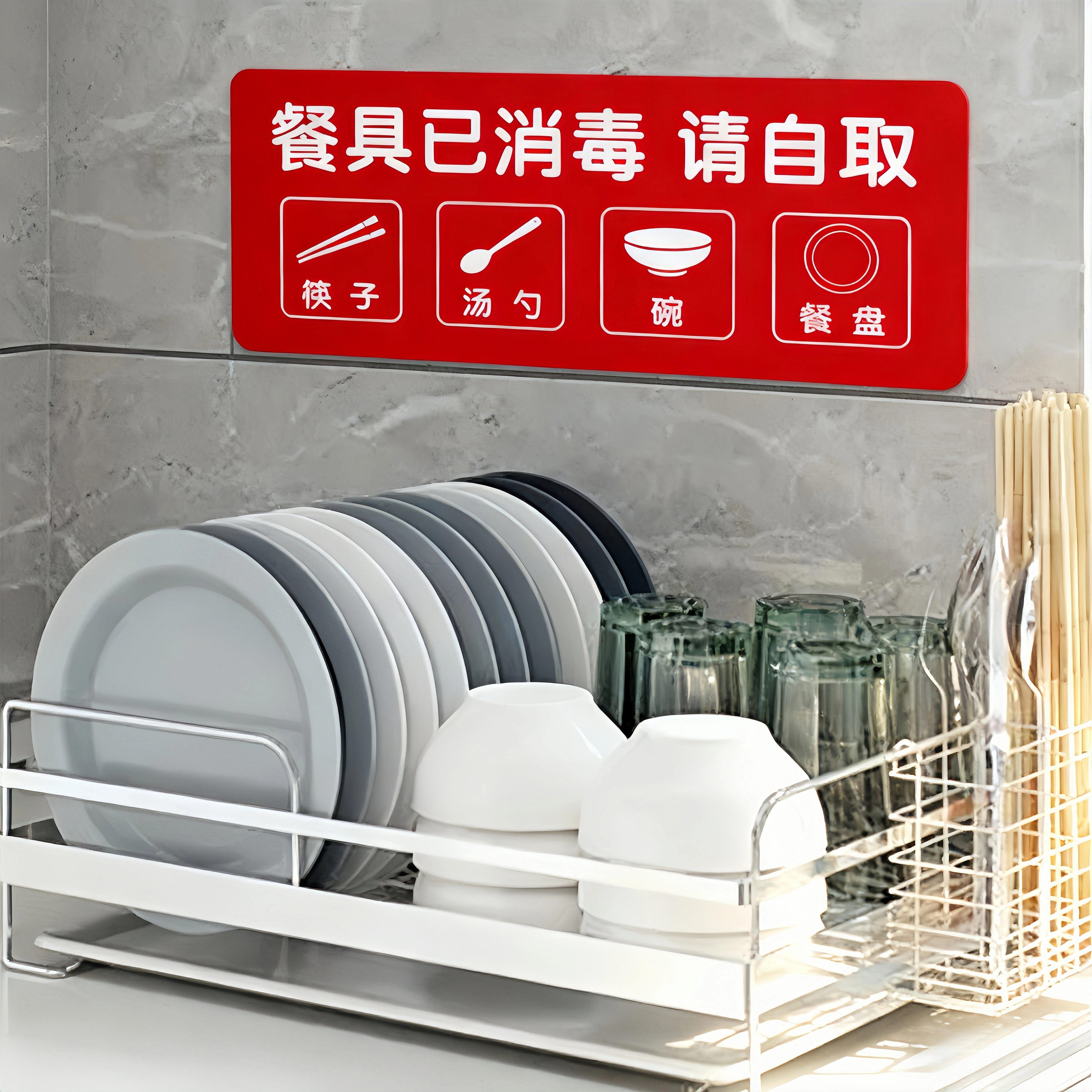餐具已消毒温馨提示牌