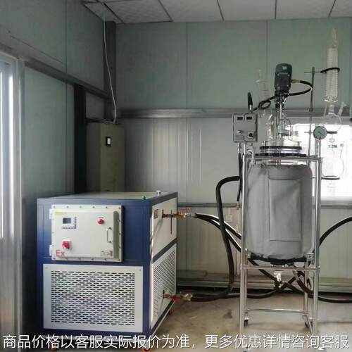 不锈钢双层玻璃反应釜100升带加热实验室防爆反应釜