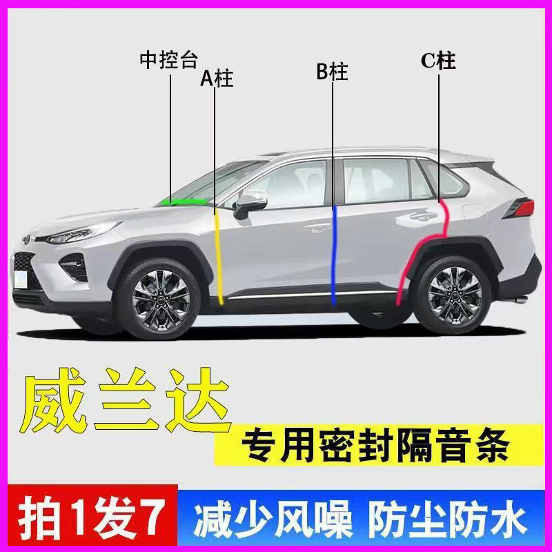 丰田威兰达专用隔音降噪密封胶条