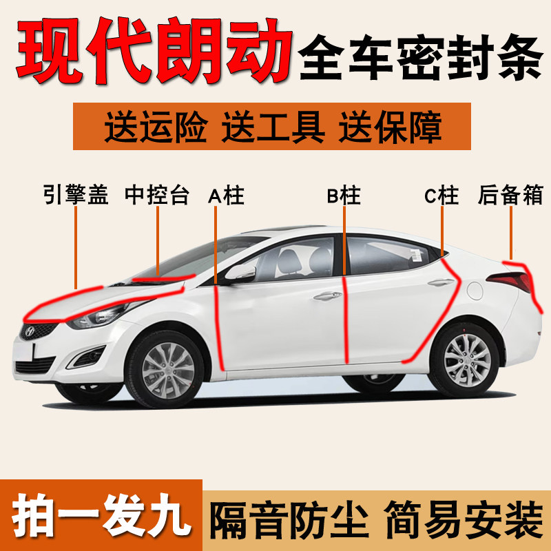 现代朗动专用全车防尘隔音密封条