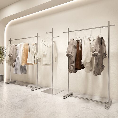 服展示架落地拉丝银货架女店挂衣架童时尚陈列架
