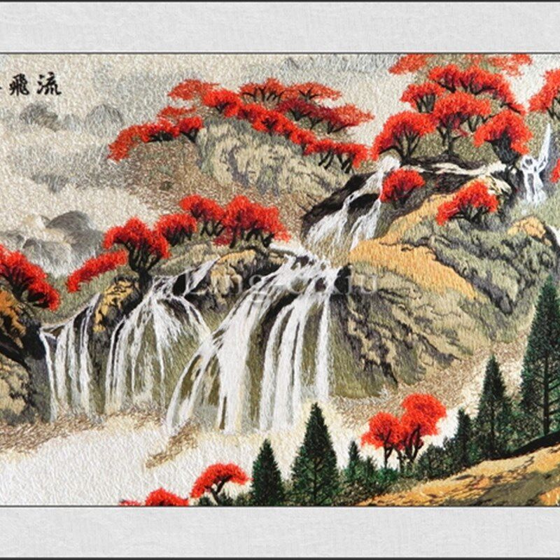 *软裱成品工厂直卖价苏绣苏州刺绣装饰挂画成品客厅卧