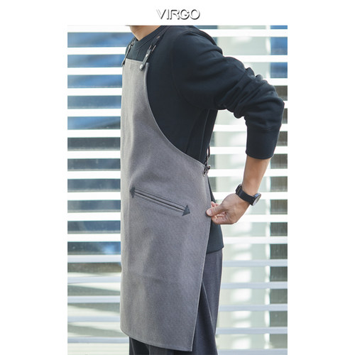 端奶茶店工作咖啡师烘焙店服务员男女帆布围裙