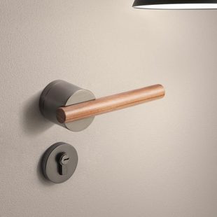 房门把手家用通用型 贝雷欧静音室内门锁卧室房间分体锁磁吸新中式