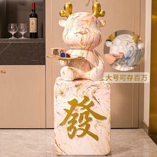 饰储蓄罐可存可取 2024龙年存钱罐只进不出客厅落地摆件大号家用装