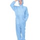 防静电连体服口袋防尘衣女防护工作长款 全身喷漆服男蓝白无尘服