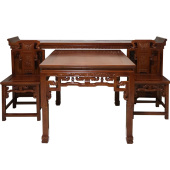 徽派象鼻八仙桌实木中堂六件件老式 柜子条案几明仿古