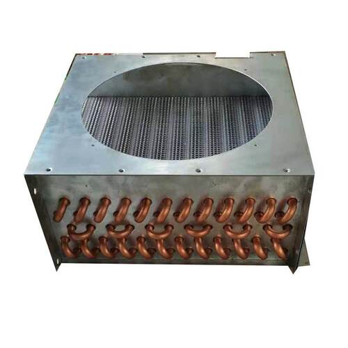 饮料柜冷凝器铜管翅片式冷凝器新乡制冷设备厂家加工定制