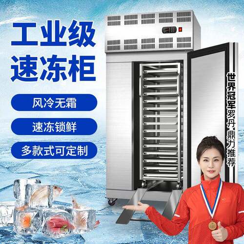 商用速冻柜急冻冰箱包子饺子急冻柜风冷零下45度速冻机海鲜速冻柜