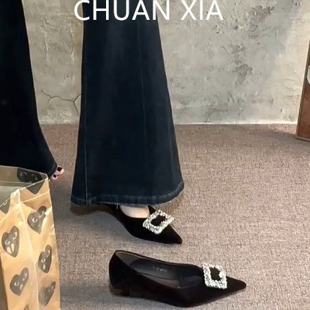 羊皮版！法式气质尖头包鞋女绝美水钻小猫跟高跟鞋真皮软底通勤鞋,女鞋,浅口单鞋,淘宝优惠券,粉丝福利购,淘宝优惠卷