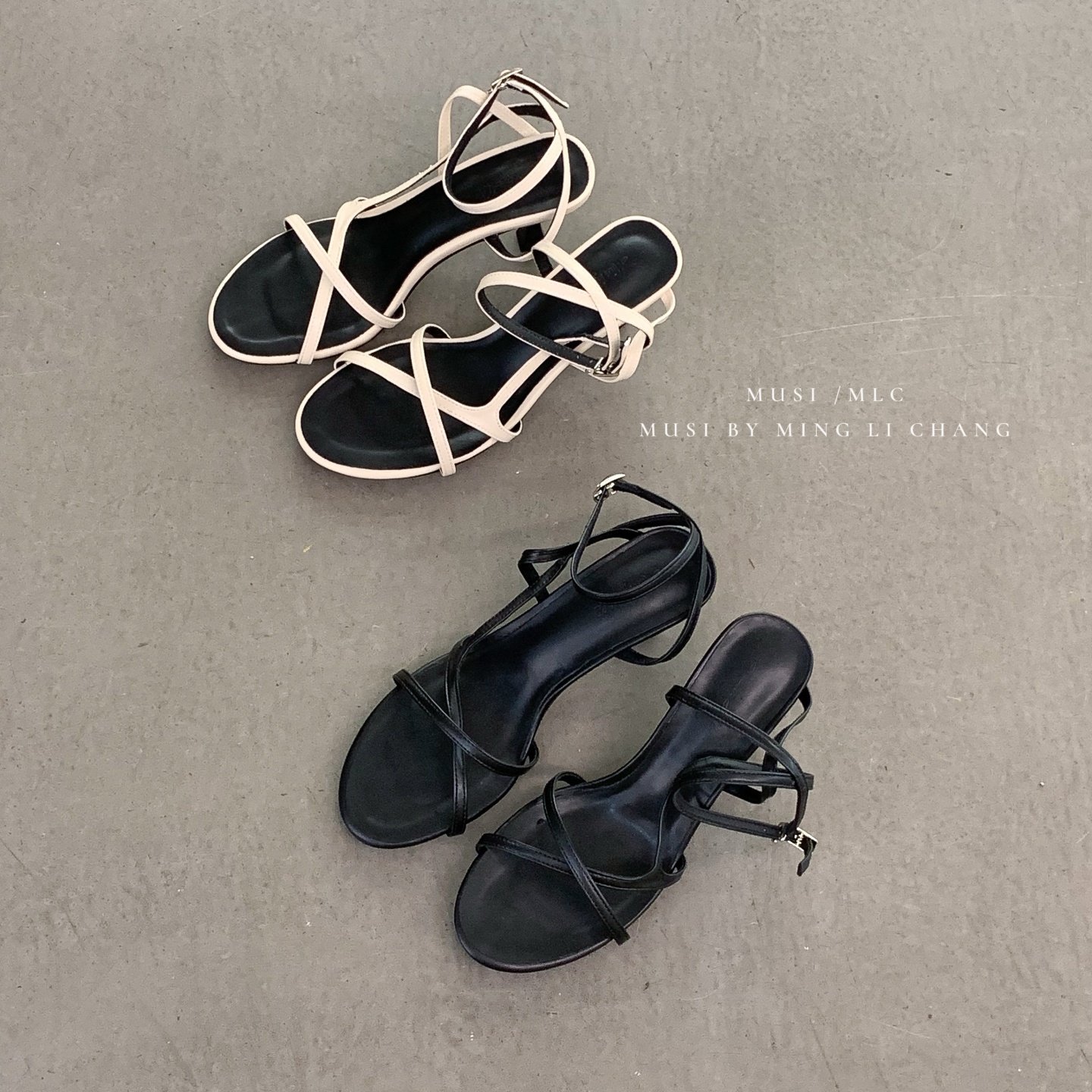 MUSIBYLC韩式细带露趾