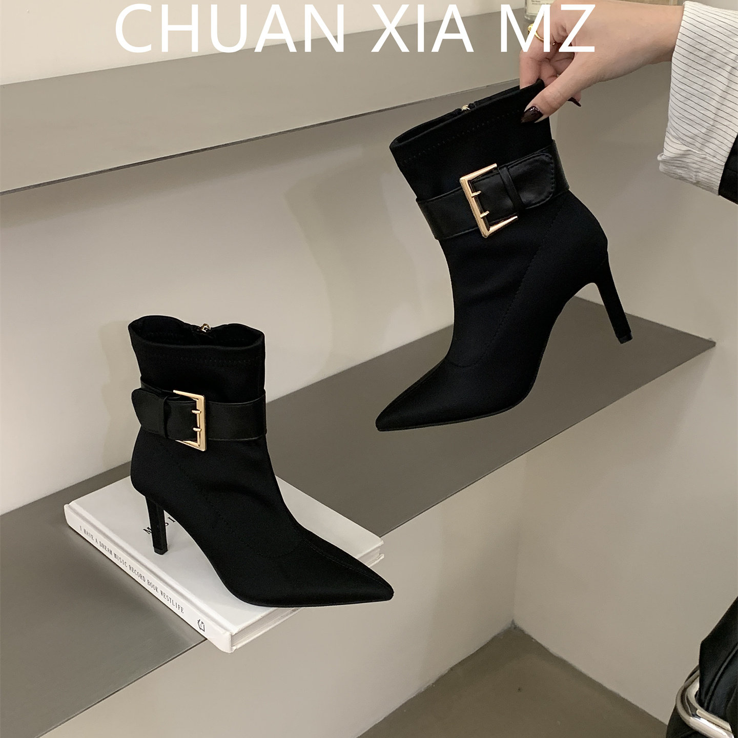 羊皮版~金属扣短筒细跟时