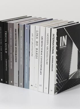 黑白灰外文装饰真书 建筑摄影小说系列装饰书样板房别墅摄影摆件