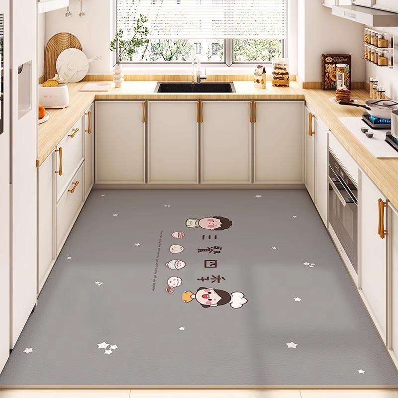 厨房专用地垫防滑防油可擦免洗垫子2025新款PVC防水脚垫耐脏地毯