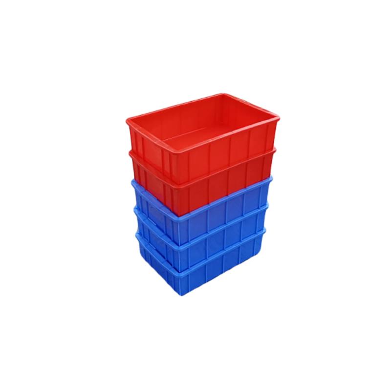 平口零件盒小号周转箱蓝色配件螺丝盒收纳长方形塑料方盘五金工具