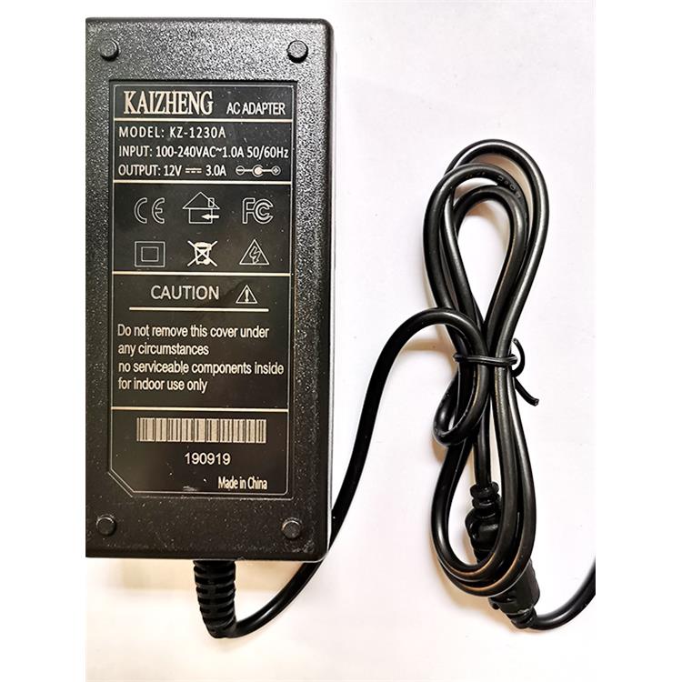 KAIZHENG原装KZ-1230A 12V3.0A液晶电视显示器监控通用电源适配器