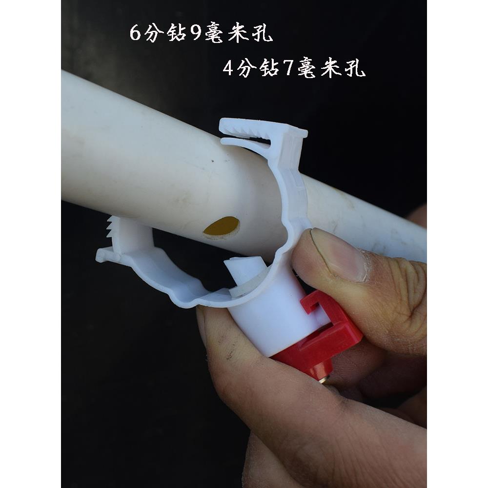 养鸡6分乳头钢球自动饮水器 乳头式鸡喂水器养鸡设备用啄水红头