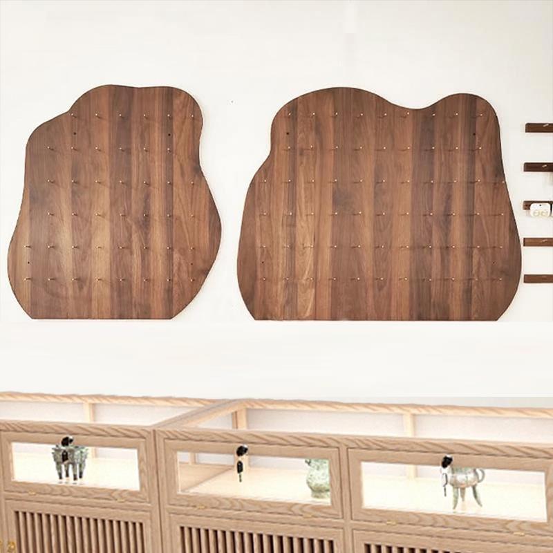 饰品袜子展示架墙上木条首饰挂钩项链帽子手串实木展示墙支持定制
