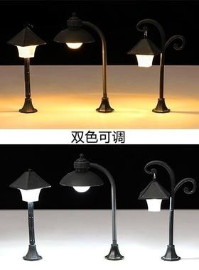 微景观静物摆放桌面模型灯氛围灯可亮路灯场景造景布景创意小摆件