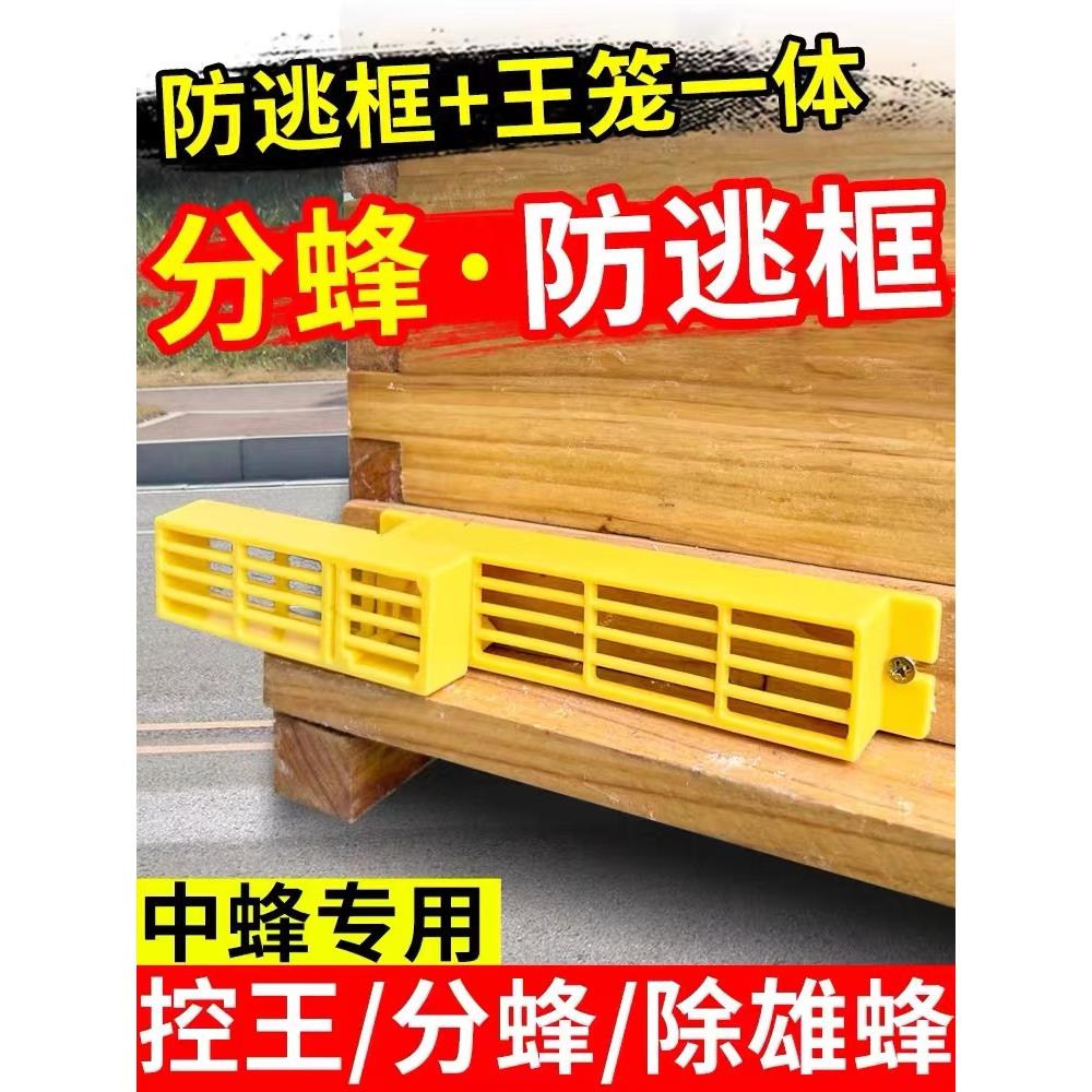 中蜂分蜂收王器防逃框多功能巢门除雄蜂带王笼防逃自动收王控制