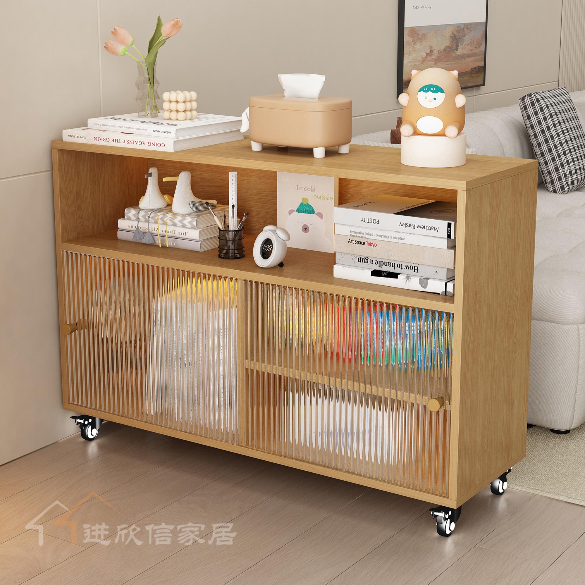 定制全实木餐边柜靠墙移动现代简约置物柜厨房茶水柜收纳柜亚克力