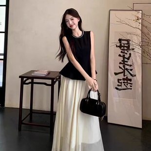 搭配气质穿搭一整套韩系盐系轻熟今年流行漂亮半身裙两件套装 夏装