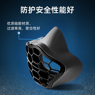 防尘面罩全脸防护防粉尘装修工地打磨电焊呼吸工业防护面罩