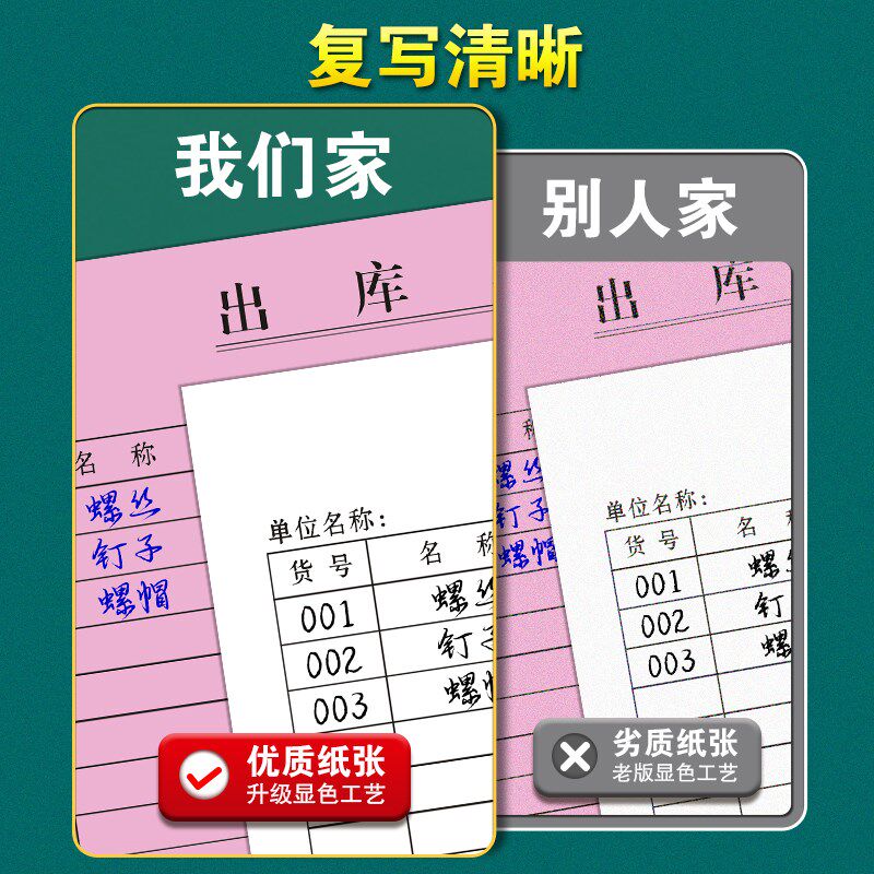 出库单销售销货单原材料入库单连间产成品出入库单连收料登记表厂