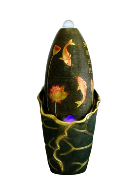 创意假山流水喷泉水晶球转运球客厅室内招财蛋水景观装饰礼品