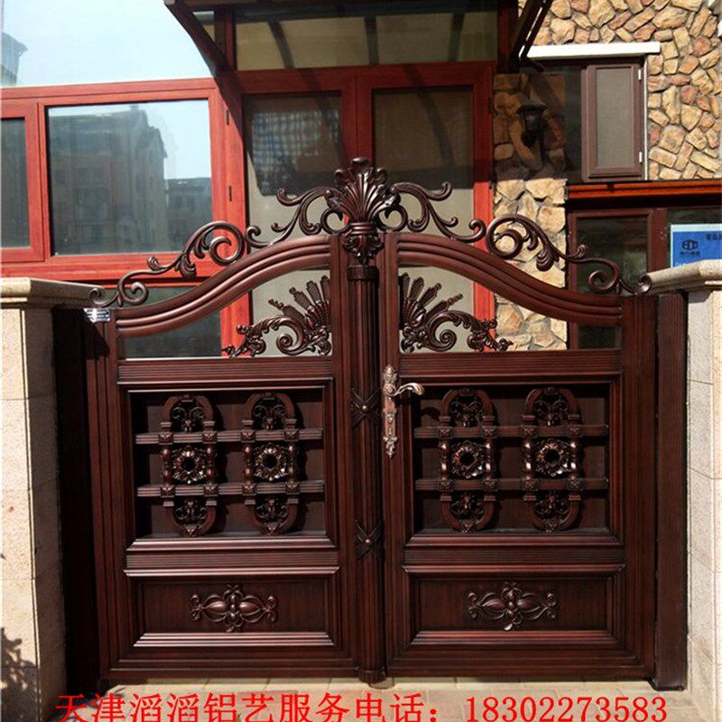天津铝艺大门铸铝大门铝艺门铸铝门铁艺门别墅大门庭院门天津门