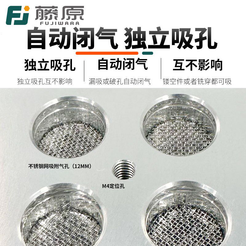 藤原多点式磨床铣床强力工业吸盘加工塑料铝无密封条吸盘